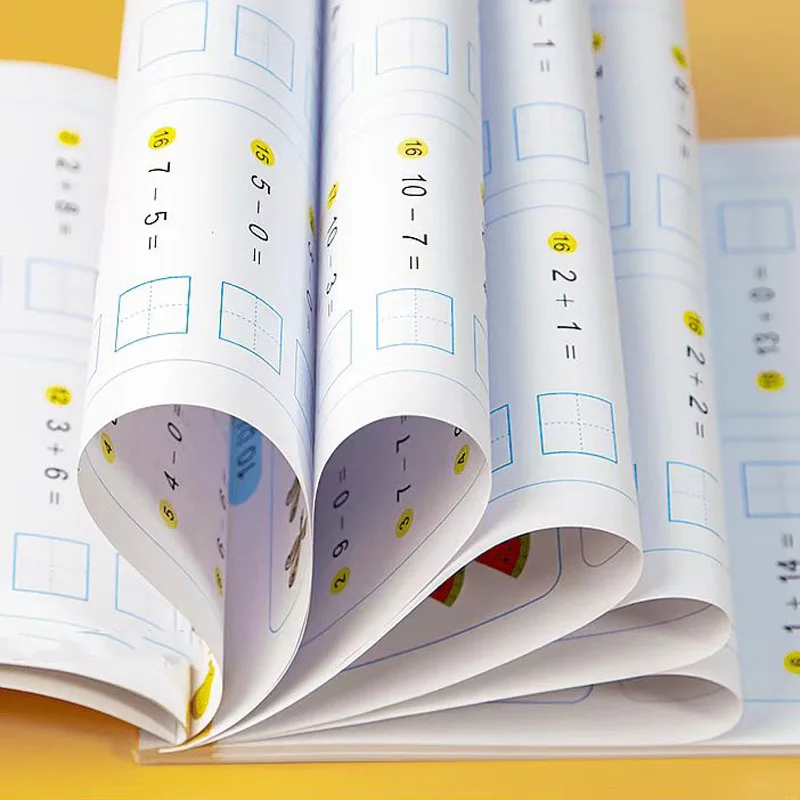 64 Pages/Book Addition and Subtraction Children's Learning Mathematics Workbook Handwritten Arithmetic Exercise Books Notebooks
