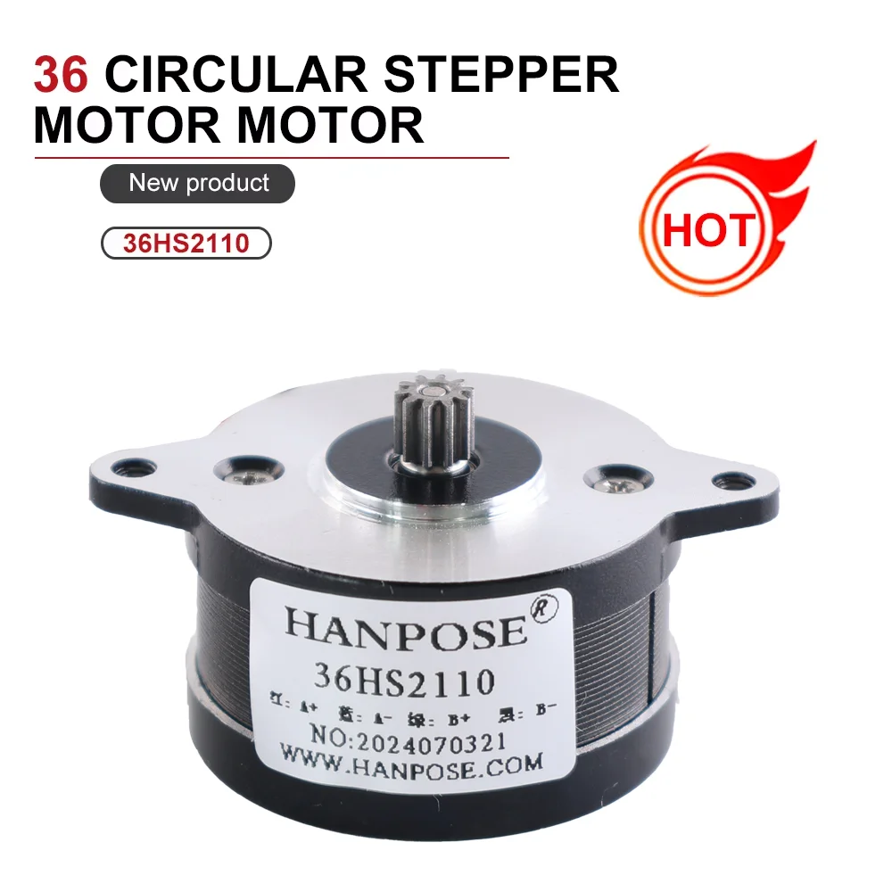 Pancake Motor 1.0A 1.6V≥120mN.m 36HS2110 2-Phase 4-Lead Circular Extruder Motor 36BYGH 3D Printer Accessory Nema14 Stepper Motor