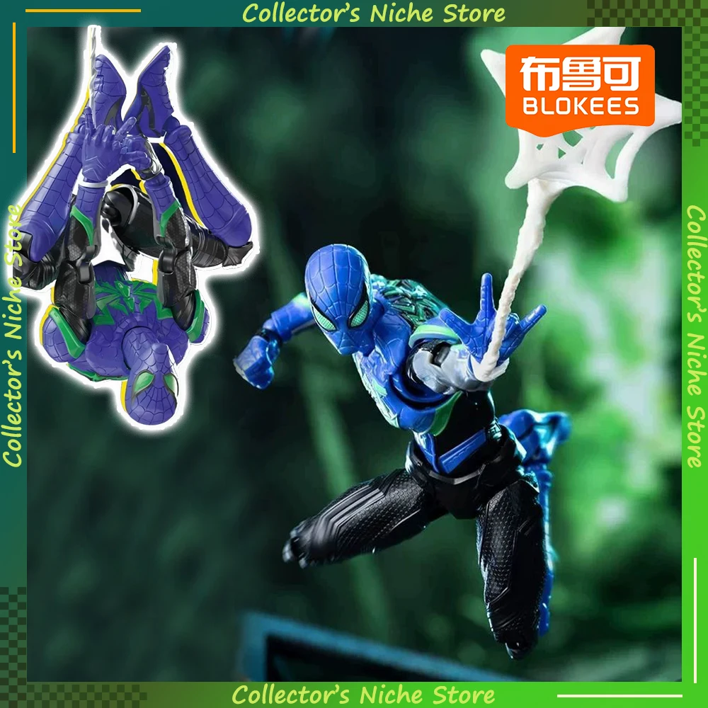 NEW IN STOCK Blokees Blue Spider-Man Marvel Rivals Poseable Action Figure Collectible Gift