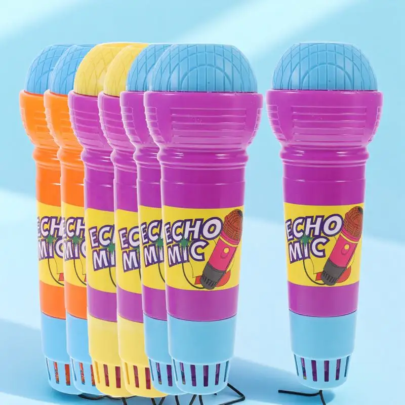 

6 микрофонов Echo с ярким цветным дизайном, улучшающие атмосферу вечеринки, идеально подходят для детских игр и праздников.