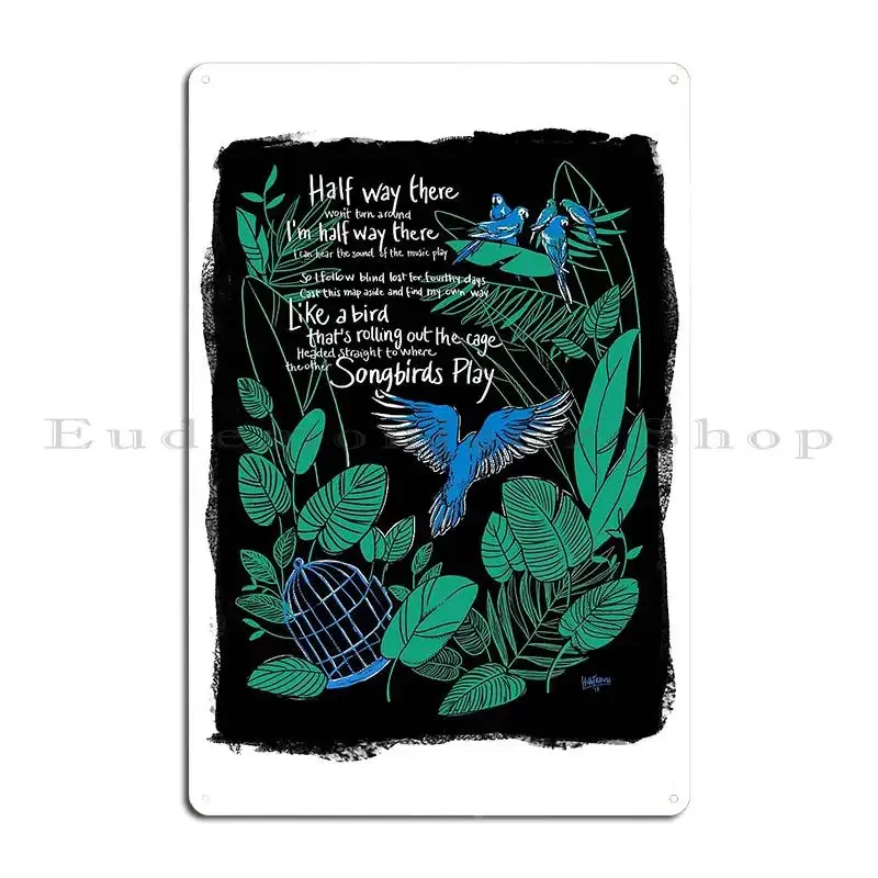 Halfway There Metal Signs Party Wall Mural Iron Bar Cave Pub Tin Sign Poster