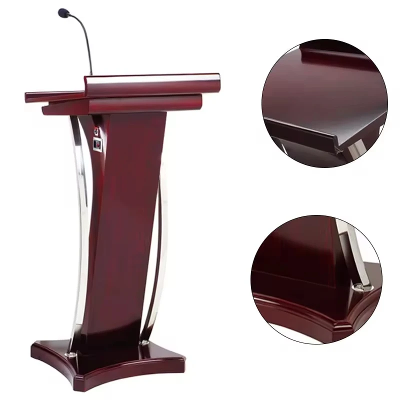 

Металлическая подставка-трибуна с микрофоном и подсветкой для конференций, церковных выступлений, классов