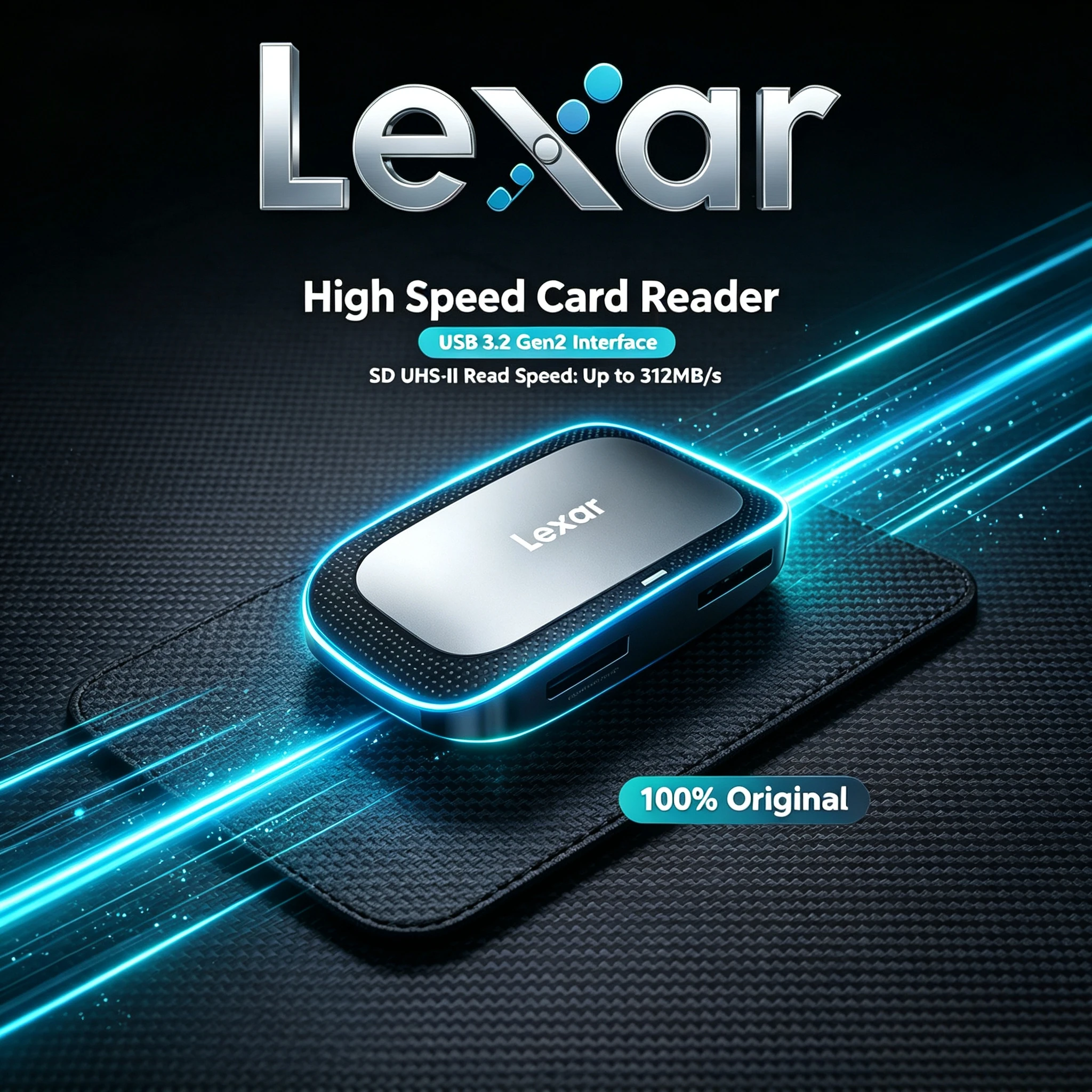 Lexar 2-in-1 Card Reader CFexpress Type A SD USB 3.2 Gen2 Type-C 10Gbps Supports 8K Workflow Perfect For Photographers