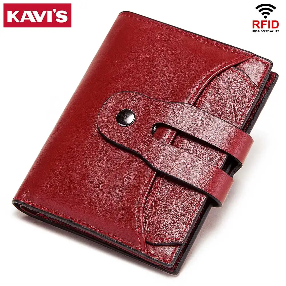 

KAVIS New 2024 Ladies Wallets Small Fashion Brand Leather Purse Card Bag For Clutch Women﻿ Casual Outdoor Female Wallet