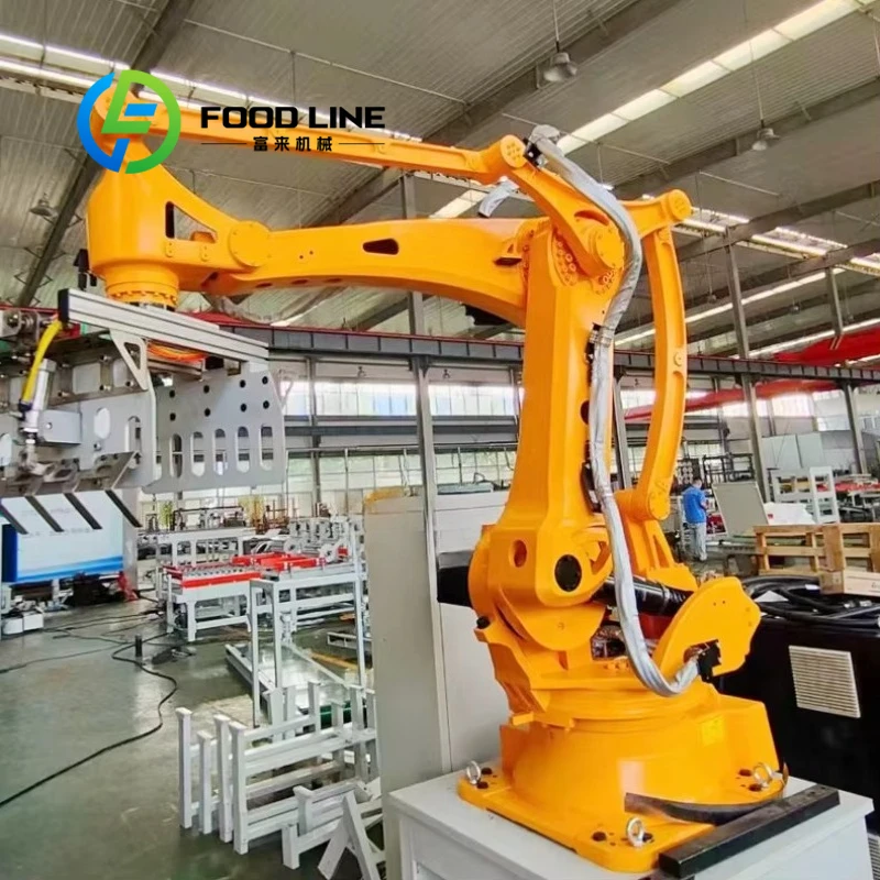 Customized Full Automatic Servo Electric Drive Manipulator Palletizer Robot Arm PLC Controlled Carton Box Bags Packing Line