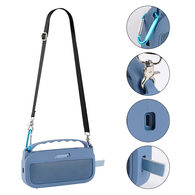 Housse en Silicone avec poignée, bandoulière, sac de protection de voyage pour haut-parleur Bose Soundlink Flex 2e génération, meilleures ventes