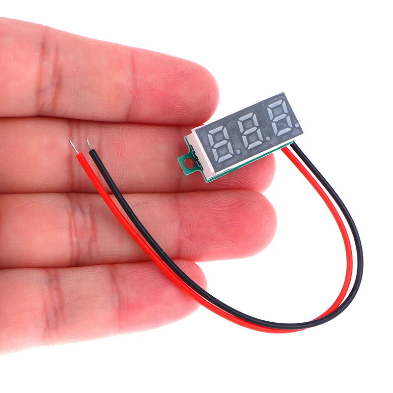 DC 5-30V Voltage Meter Ultra Small 0.28 Inch LED Digital Voltmeter Auto Car Mobile Power Voltage Tester Detector With Two Wires