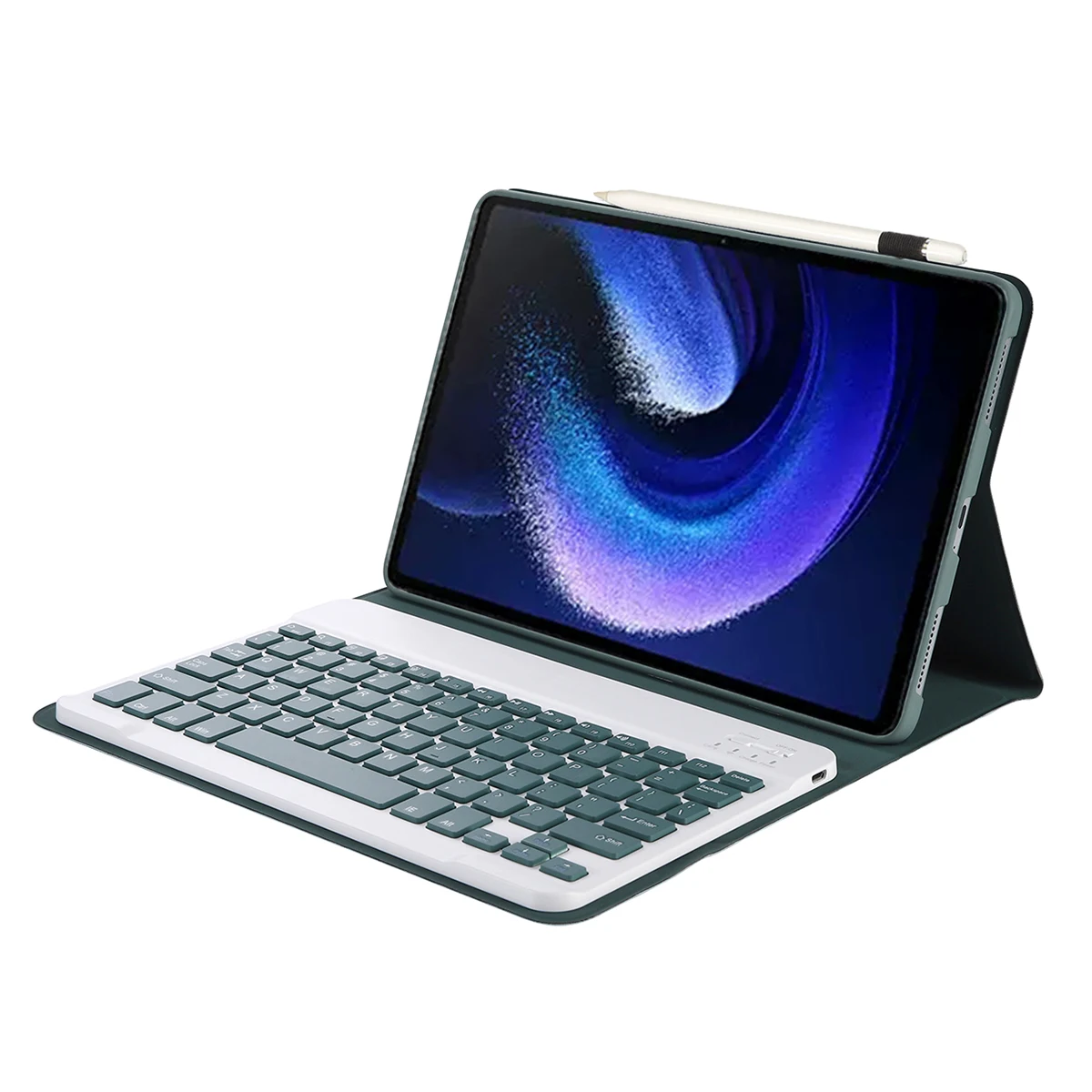 A0N7 لهاتف Xiaomi Pad 6 / Pad 6 Pro غطاء جلد PU رفيع للغاية مع لوحة مفاتيح قابلة للإزالة ومتوافقة مع البلوتوث - D