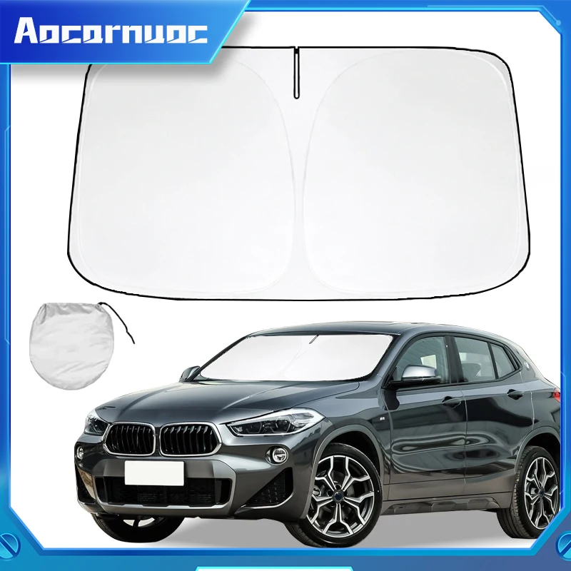 For BMW X2 F39 G30 G20 E46 E90 F10 F30 Folding Car Window Sunshade Cover Sun Shade Windshield Visor Protector Windscreen