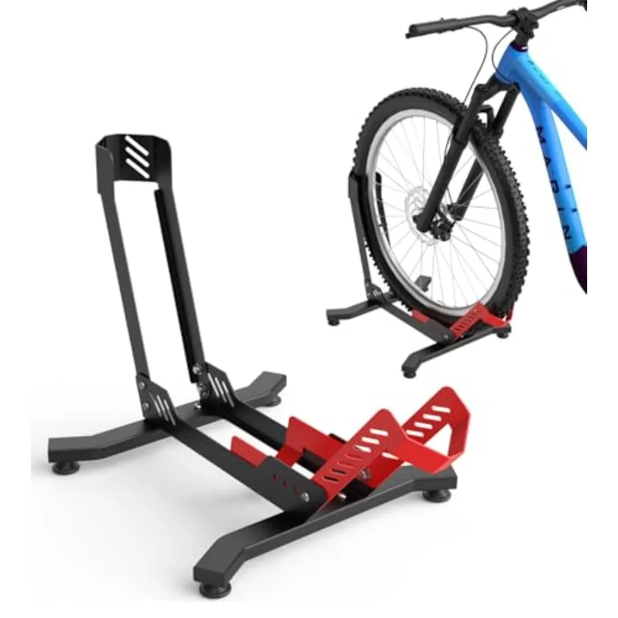 

ike Floor Stand Portale ike Stora for Gara - up to 3.5" Tire Wide MT and Road icycle Floor Stand Front and Rear Weel Parking Ra