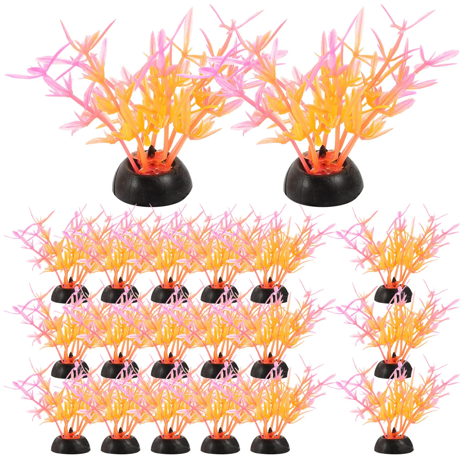 

20Pcs Fake Plant Aquarium Decor Wear-Resistant Safe Faux Plants Fish Tank Decoration Delicate Aquatic Supplies