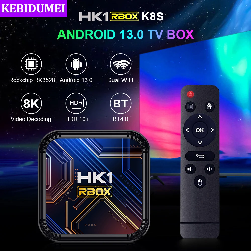 Android 13 Телеприставка RK3528 IPTV Smart TV Box Четырехъядерный процессор Cortex A53 8K Видео 4K HDR10+ 2,4 5G Dual WiFi 6 BT 4.0 Медиаплеер