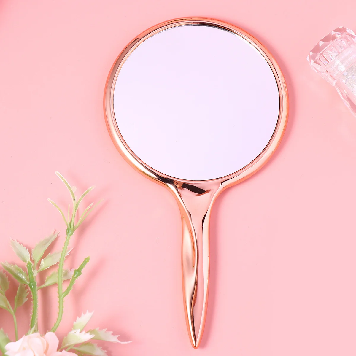 Mini miroir de maquillage rond Portable rose, miroir Compact à motif licorne élégant pour la maison, le Salon et les voyages