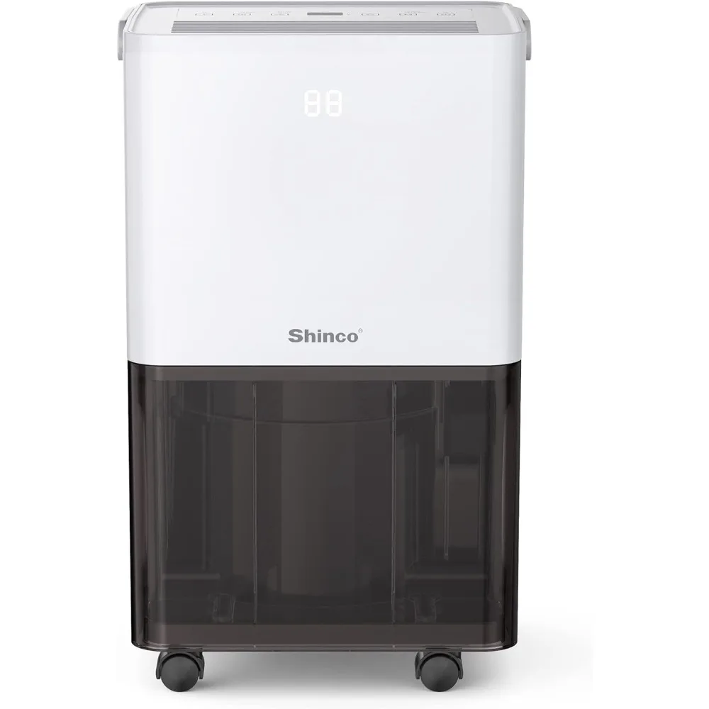 Deshumidificador de aire silencioso 10L/día, para Max 15 ㎡ Función de deshumidificación, purificación, secadora, temporizador de 24 horas