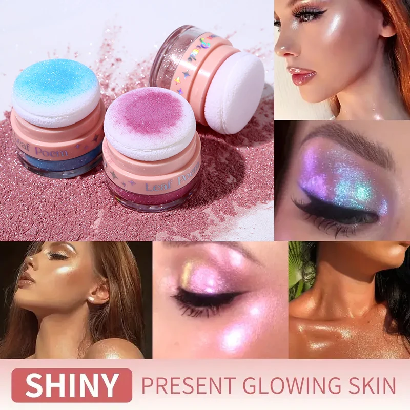 الجنية الغبار تسليط الضوء على مسحوق الربت بريق متوهجة ضباب مسحوق-كامل الجسم الكنتوري والترقوة بيرليسسينت الربت مسحوق ماكياج #2