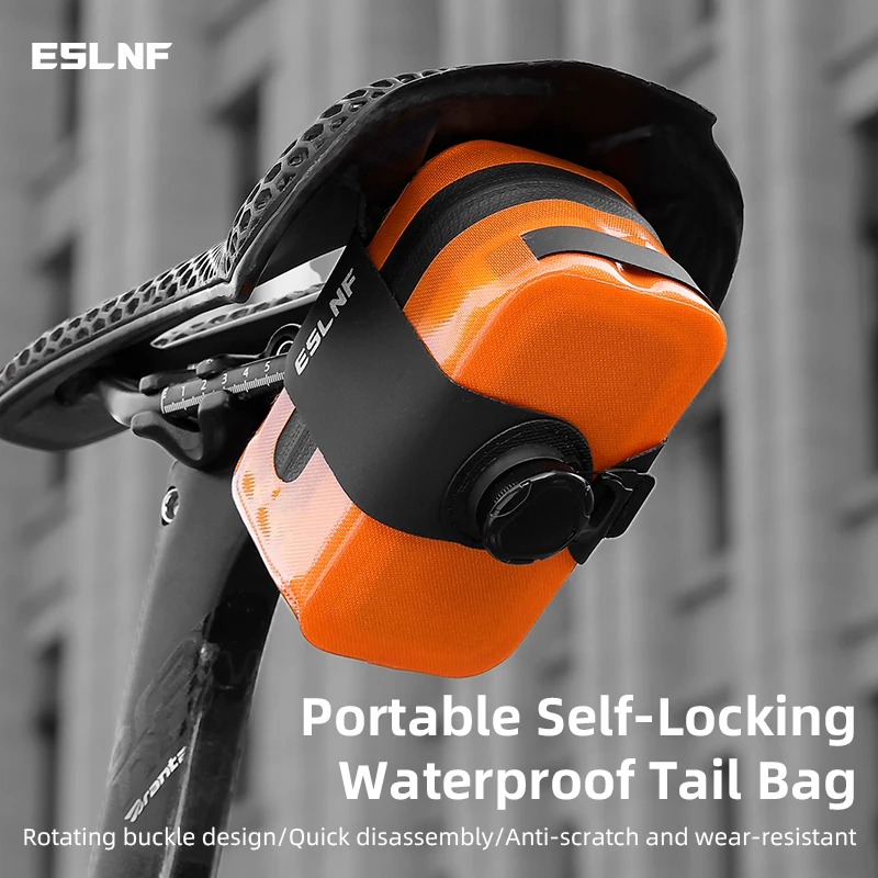 Waterproof Bicycle Bag Mini Bicycle Saddle Bag Portable Self-Locking Waterproof Bicycle Tail Bag Cycling Tool Bag