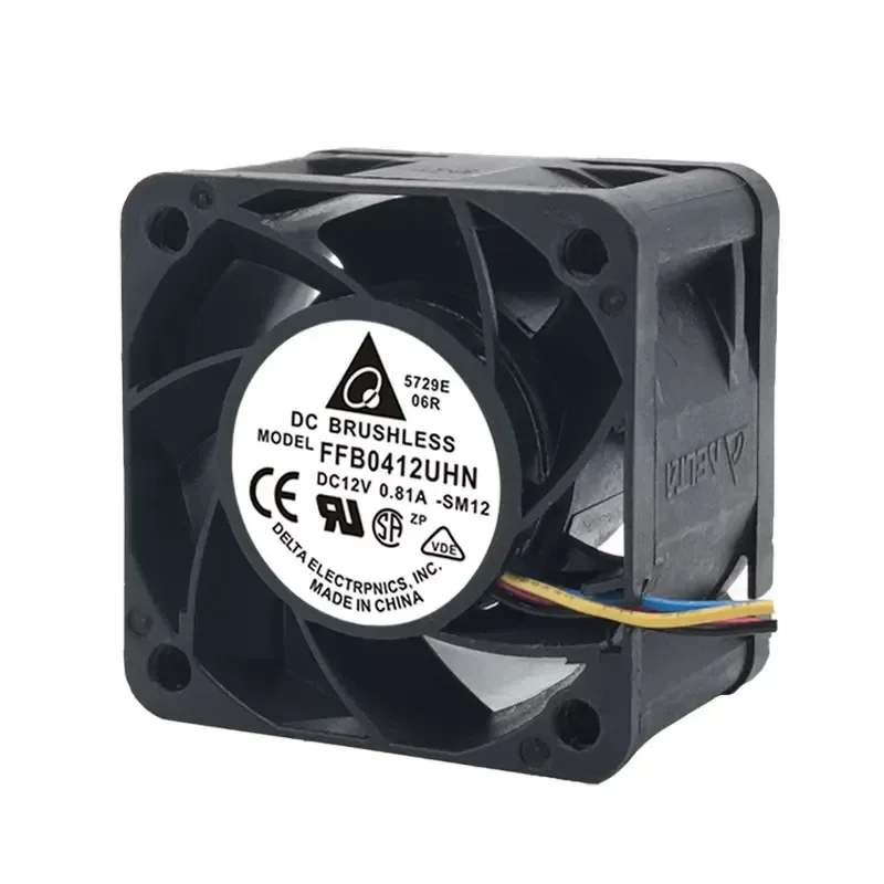 Delta PWM Intelligent Speed Control 4028 12V 0.81A FFB0412UHN for 4CM Large Air Volume High-Performance Fan