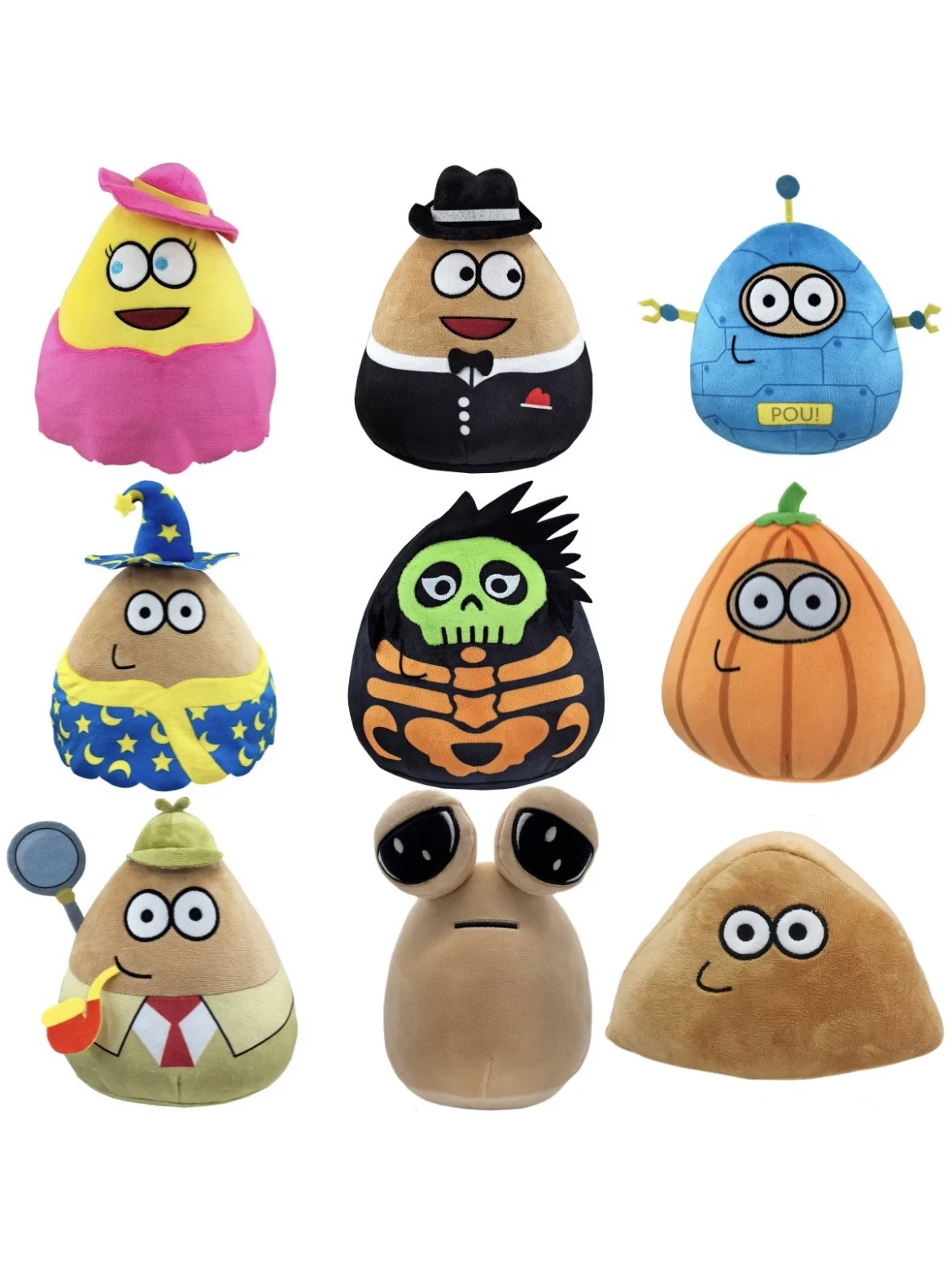 Kawaii Anime Game 22cm Plush Toy Cartoon My Pet Alien Pou Doll Soft Fill Pillow Children's Birthday and Christmas Gift