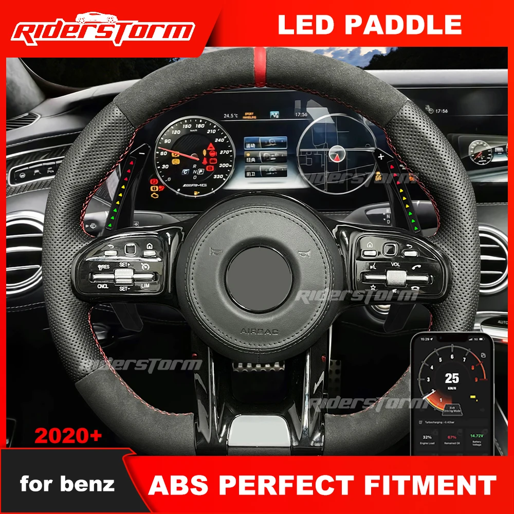 2020+ Car Steering Wheel Smart LED Paddle Shifter For merced New A/C/E/GLC/GLE/B Class W177/W206/X253/X247 Led Paddle Shifter