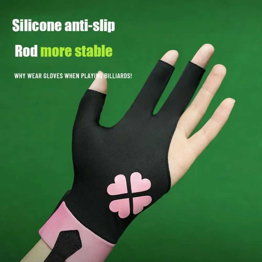 Anti-sweat Billiards Gloves Wear-resistant Elasticity Three Finger Gloves High Elastic Professional 3 Fingers Billiard Glove