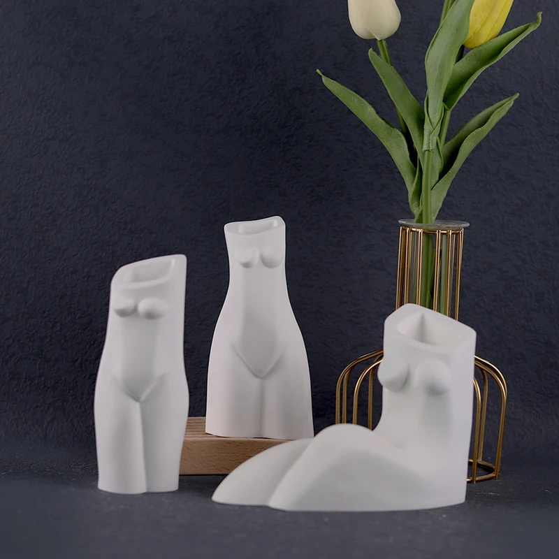

Abstract Woman Body Vase Clay Silicone Mold DIY Craft Art Home Decoration Beauty Flowerpot Concrete Cement Molds Table Decoratio