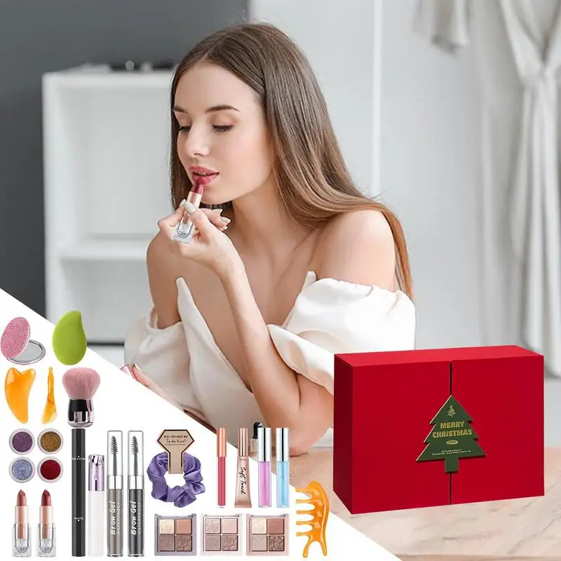 Advent Calendar Makeup 24 Days Count Down To Christmas Beauty Countdown Calendar For Women Teen Girls Trendy Stuff Unique Makeup