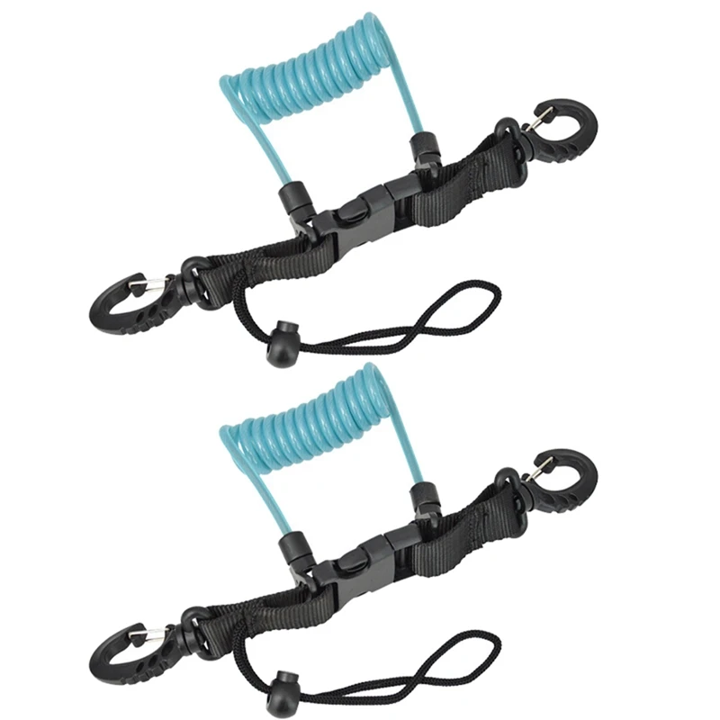 

AD08-Diving Camera Lost Hand Rope TPU Spring Steel Wire Anti-Lost Rope With Quick Release Buckles On Both Ends