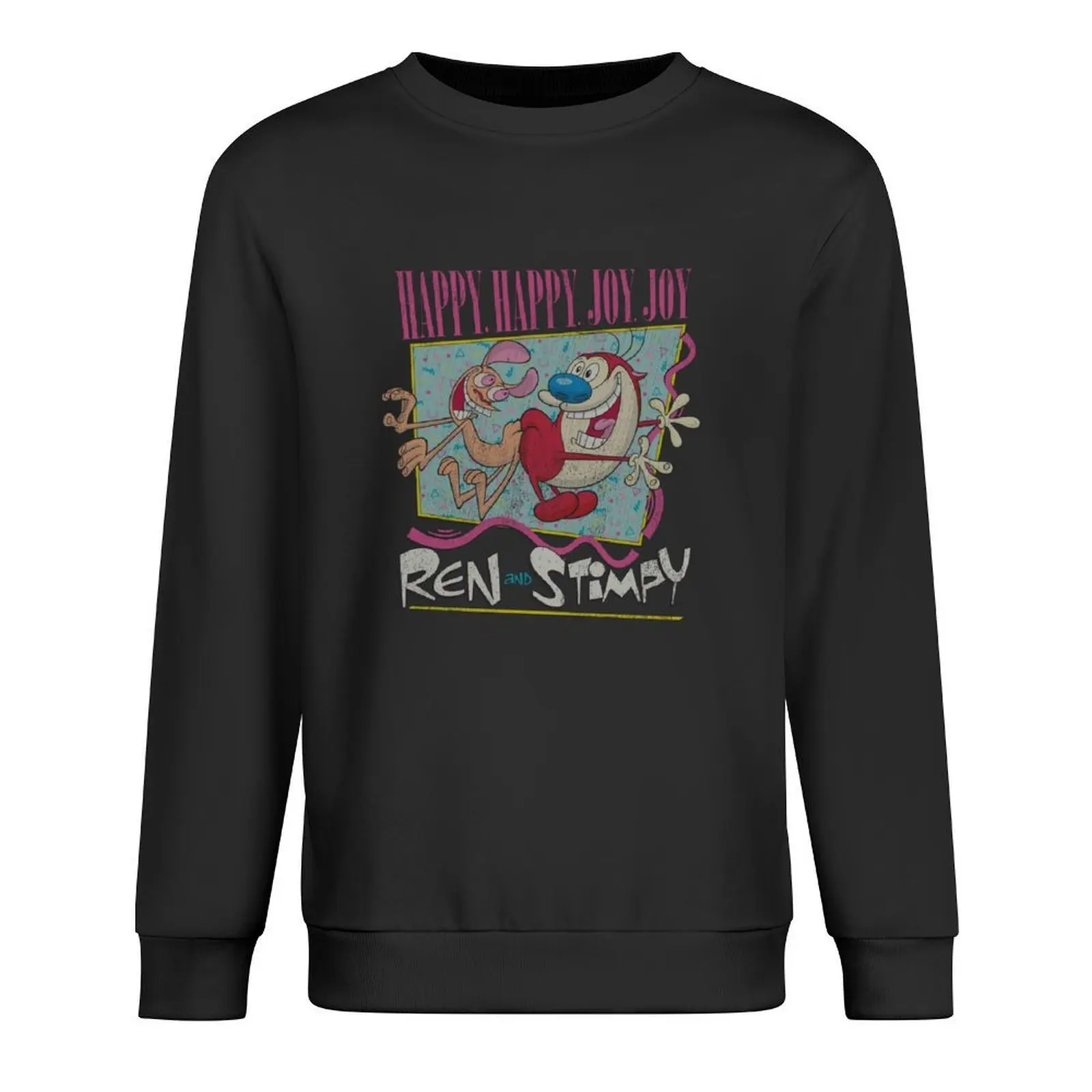 

Ren and Stimpy Happy Happy Joy Joy Retro Pullover men clothes men's autumn clothes male clothes mens clothing sweatshirts men