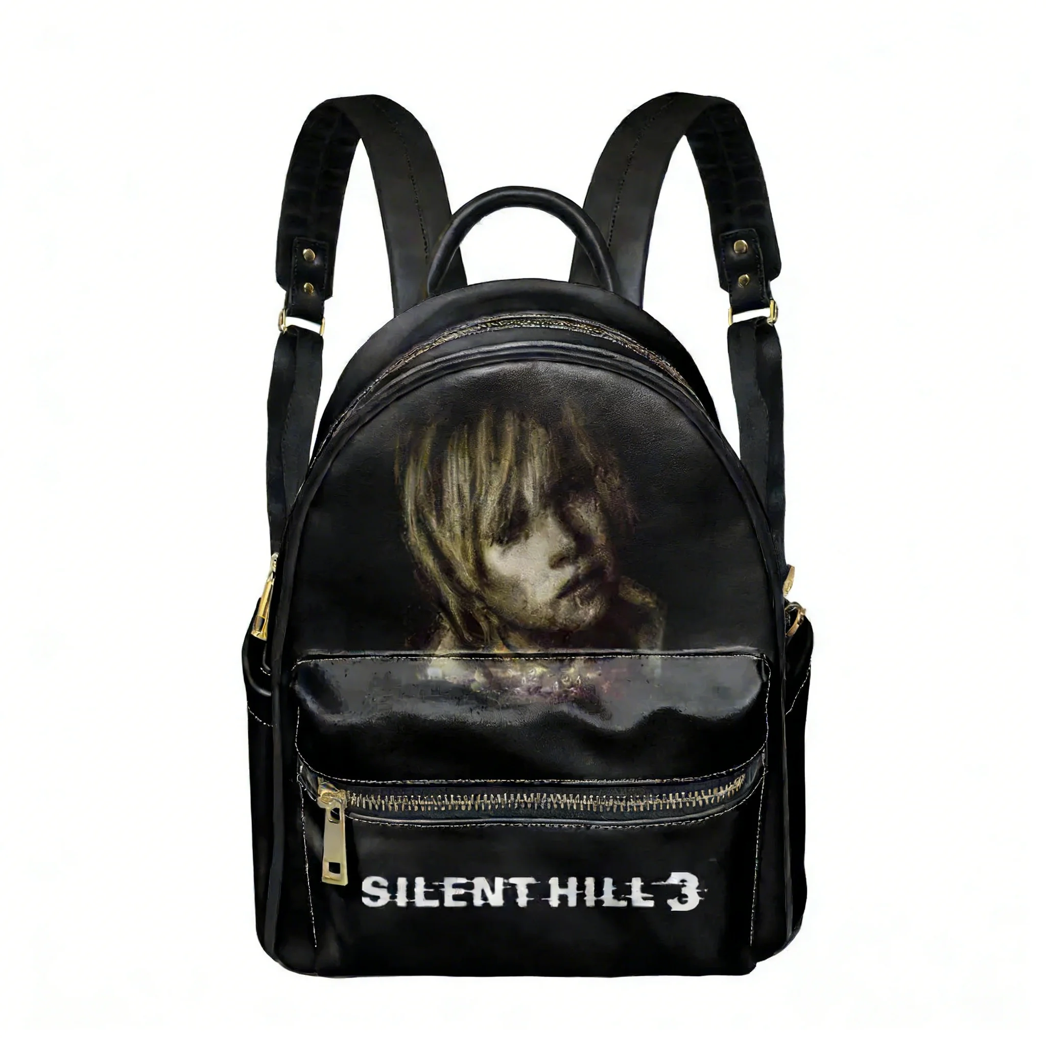 

Silent Hill 3 Backpack Womens Mens Knapsack Custom Text Image Double Shoulder Bag Business Travel Bookbag Rucksack Gift Daypack