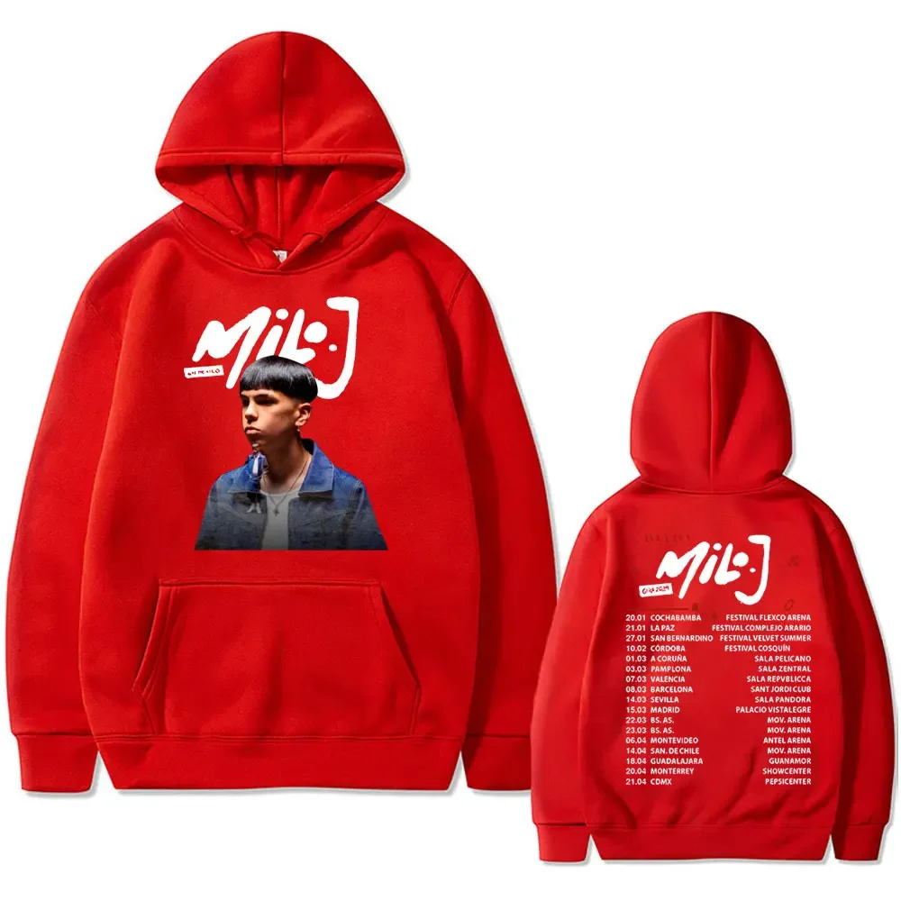 Sudaderas con capucha Milo J para raperos masculinos y femeninos, grandes para hombres, style hip - hop, forros polares, trajes #4
