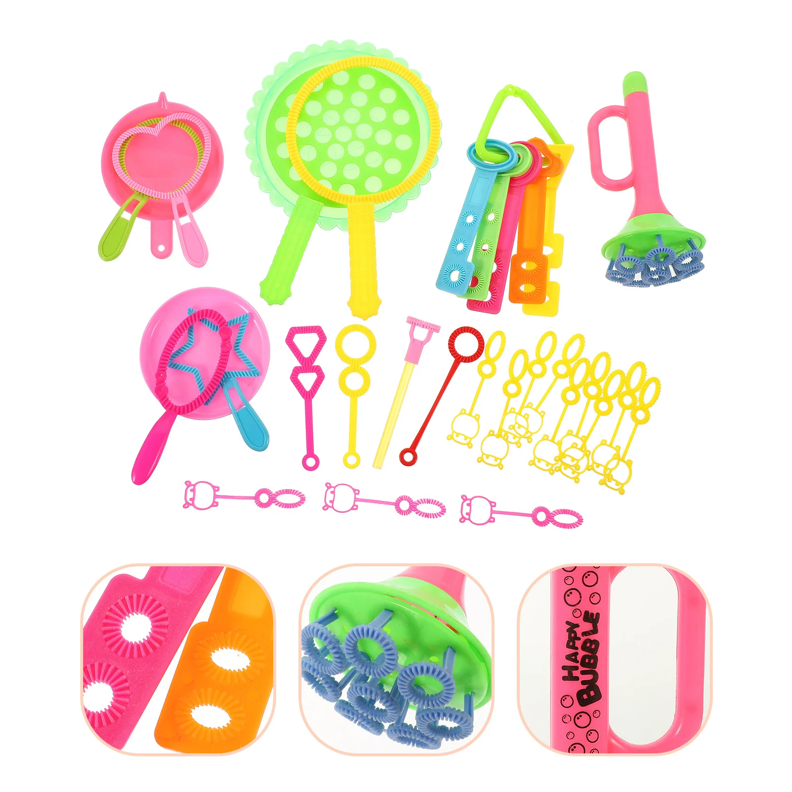 Ensemble de bâtons de fabrication de bulles multi-formes, 26 pièces, poignée Durable, accessoire de célébration de fête d'été pour enfants, jeu intérieur et extérieur