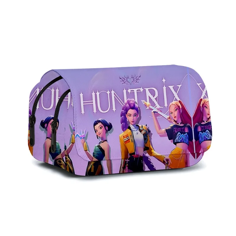 

Kpops Demons Hunters двухслойный пенал коробка для канцелярских принадлежностей пенал школьные украшения принадлежности для начальной и средней школы