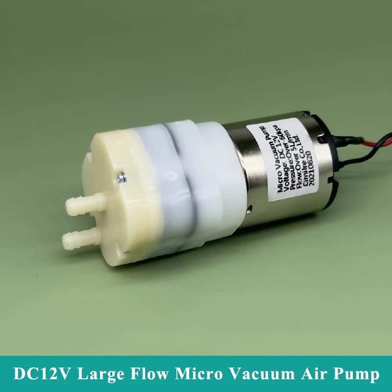 

DC 12V Large Flow Micro Vacuum Pump Mini 32MM RK-095SA Motor Diaphragm Oxygen Air Pump DIY Inflator Aquarium Water Fish Tank