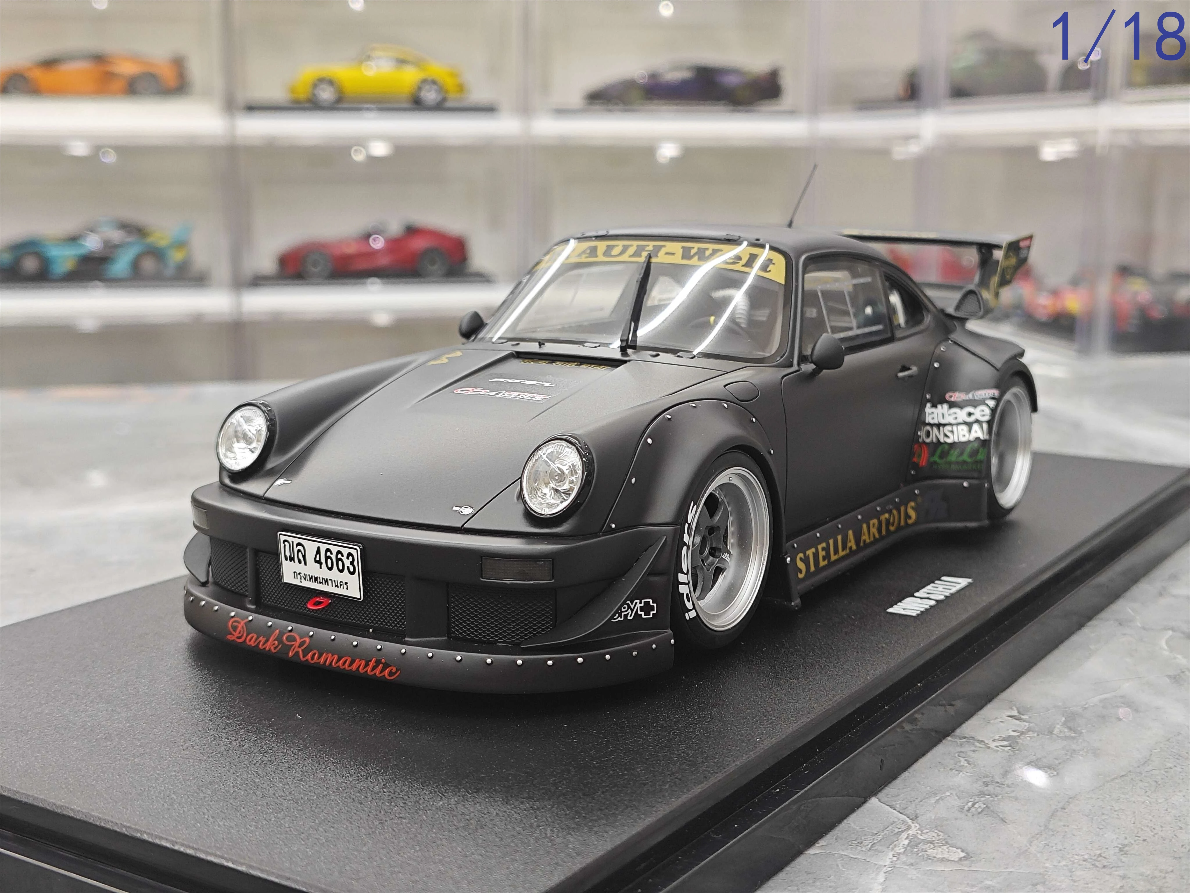 

GT Spirit 1/18 964 RWB STELLA ARTOIS BLACK Моделирование автомобиля Декоративные подарки с украшениями