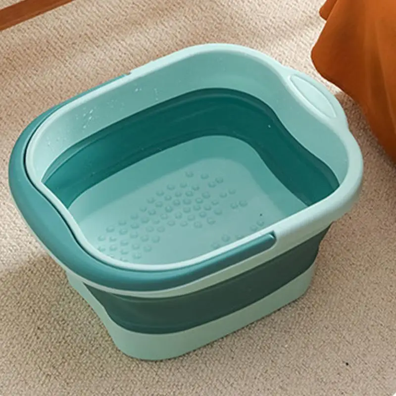 Foldable Foot Bathtub Foot Bath Basin With Foot Massage And Handle Pedicure Foot Spa For Feet Stress Relief Folding Foot Bath