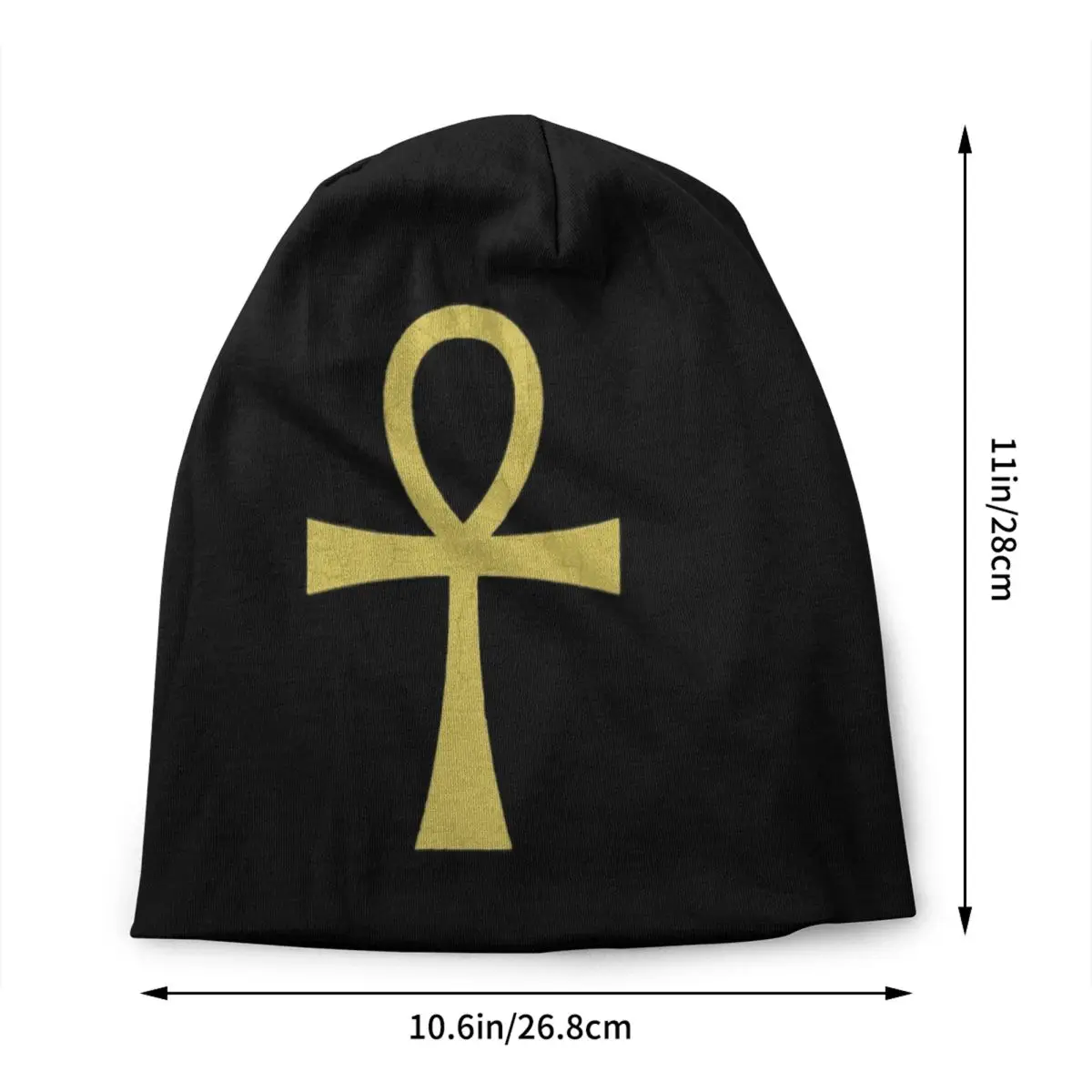 Custom Ancient Egyptian Symbol Ankh Key Of Live Bonnet Hats Fashion Knit Hat Men Women Autumn Winter Warm Skullies Beanies Caps