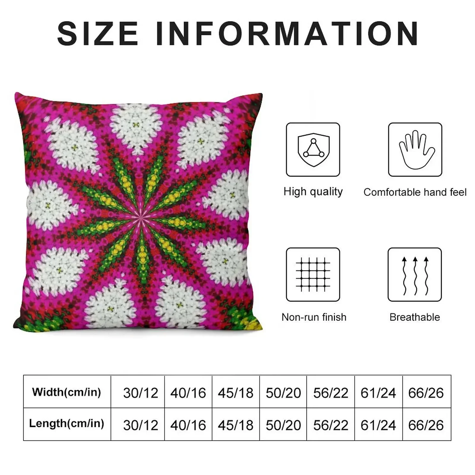 Crochet magenta petals Throw Pillow covers for pillows Christmas Pillowcase Embroidered Cushion Cover pillow