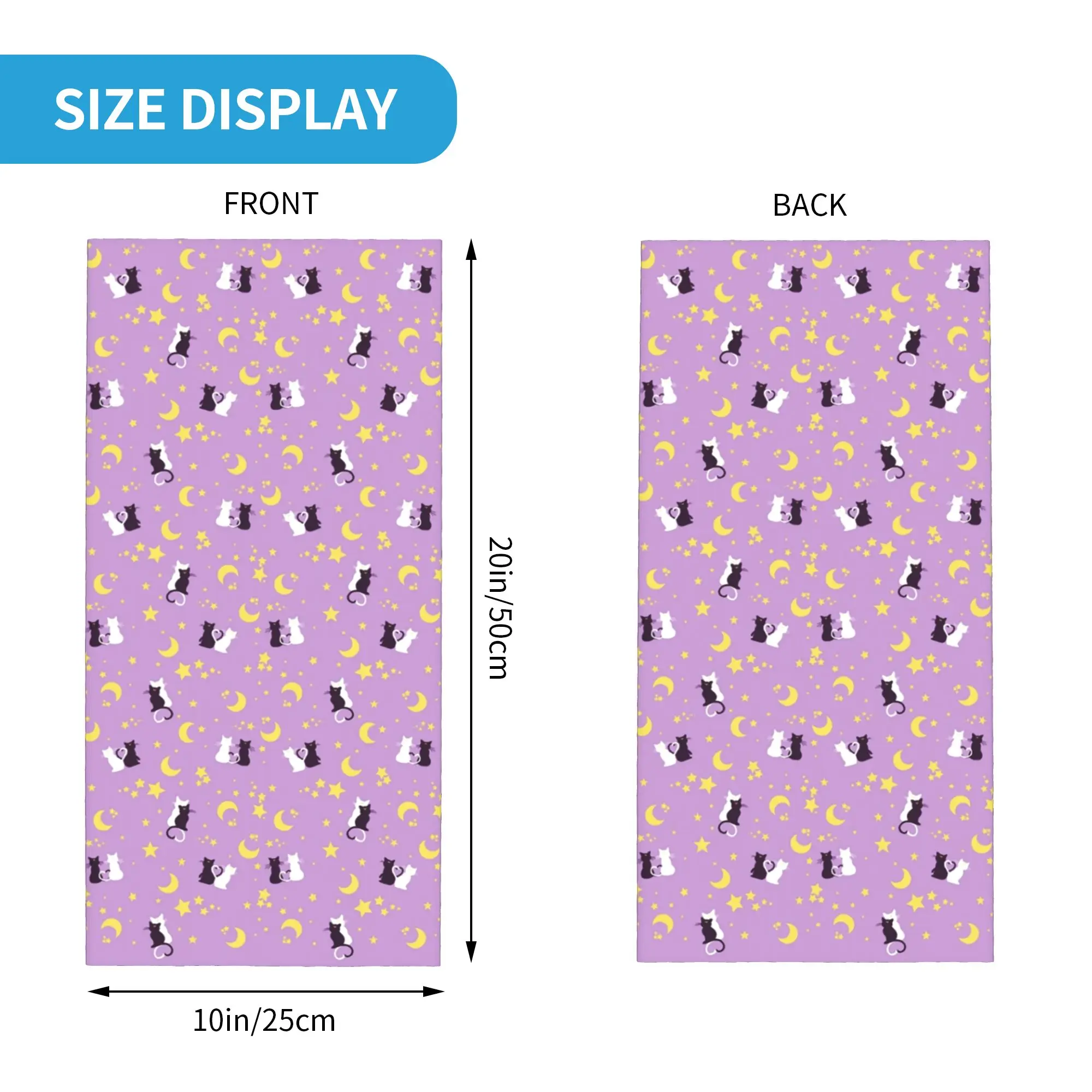 Usagi Tsukino Moon Pattern Bandana Winter Neck Warmer Men Windproof Wrap Face Scarf Hiking Japanese Shojo Sailor Gaiter Headband