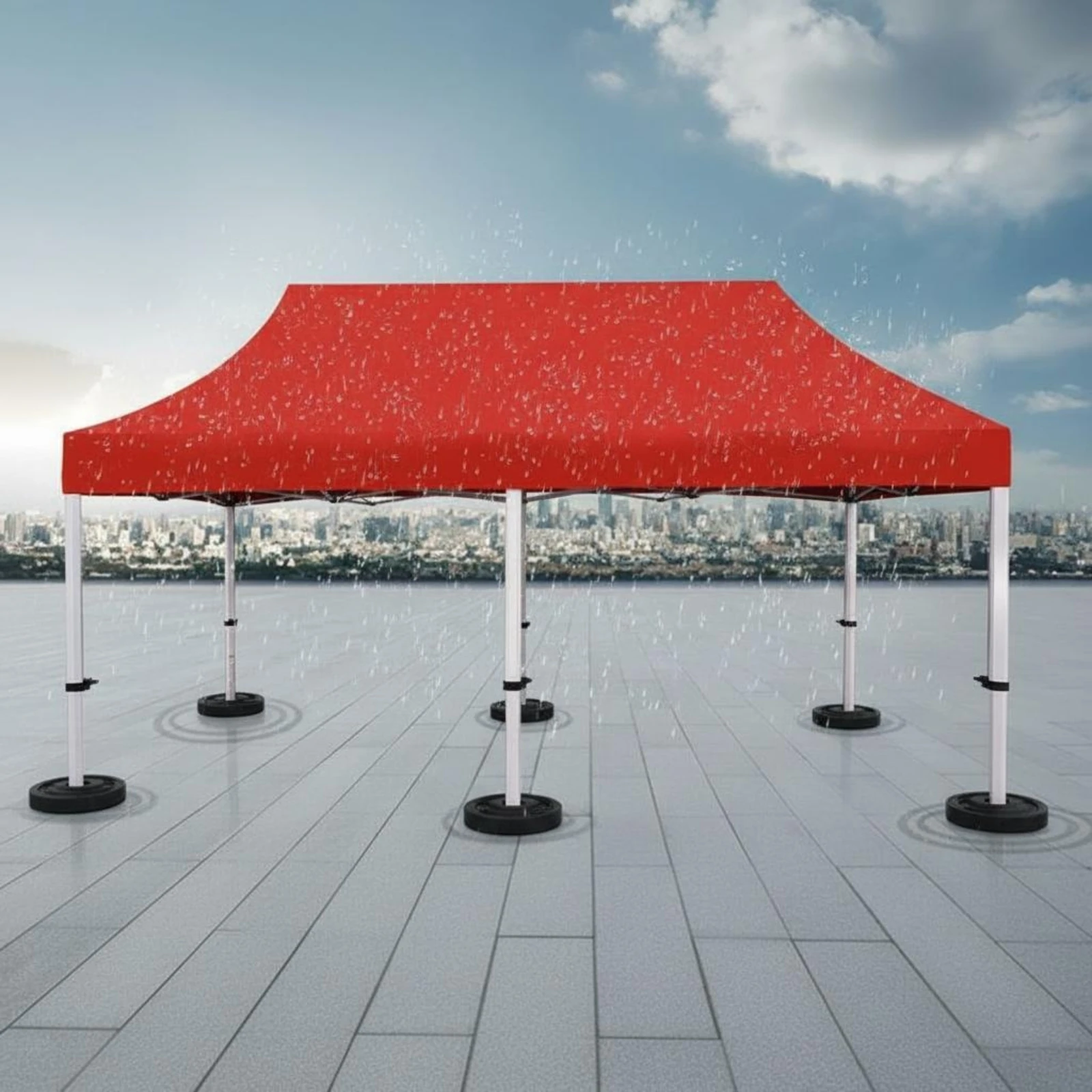 4 Leg Canopy Tent Foldable Shade Tent Folding Canopy Gazebo Easy to Set up Portable Gazebo Protection for Parking Area