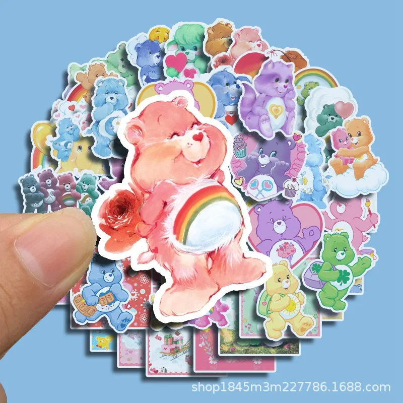 2024 New Style 32/50pcs Retro Care Bear Girl Creative DIY Decorative Waterproof Stickers