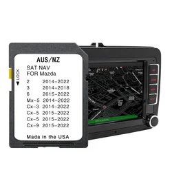 Update 2024 Australia New Zealand maps for Mazda 2 3 6 CX3 CX5 CX8 CX9 MX5 Vehicle Multimedia SD Card Connect System Navigation