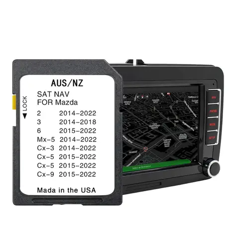 Update 2024 Australia New Zealand maps for Mazda 2 3 6 CX3 CX5 CX8 CX9 MX5 Vehicle Multimedia SD Card Connect System Navigation