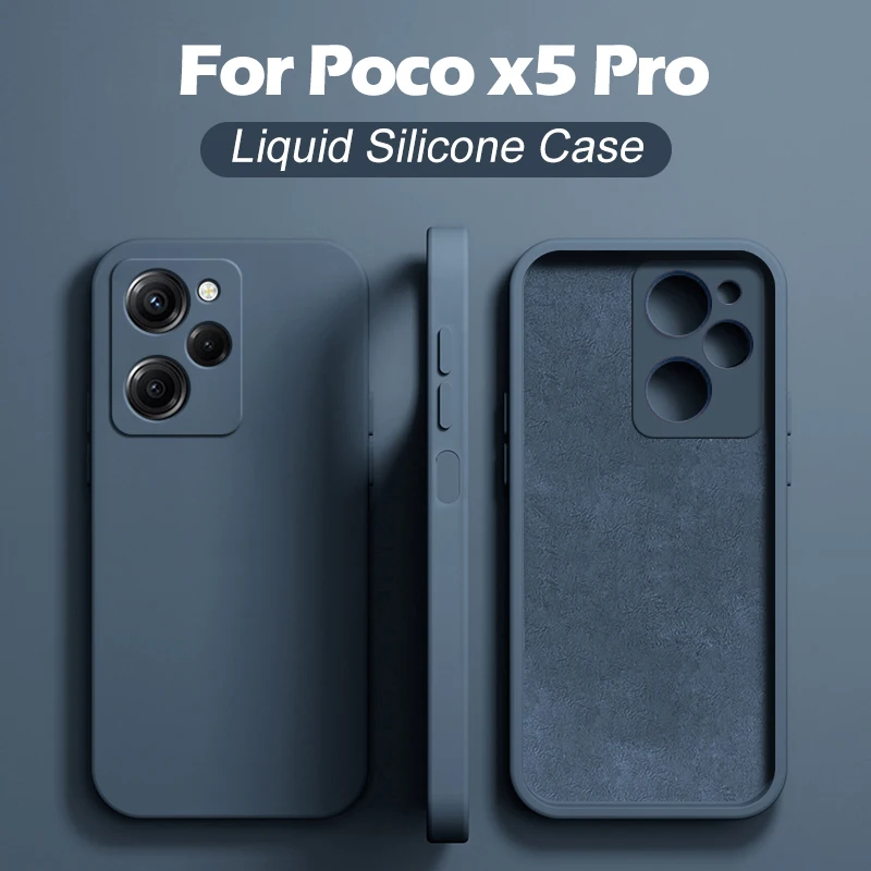 Poco X5 X6 Pro Case Original Liquid Silicone Protection Soft Cover For Xiaomi Poco X5 X6 X 6 Pro X6Pro Pocox6 Pro 5G Phone Cases