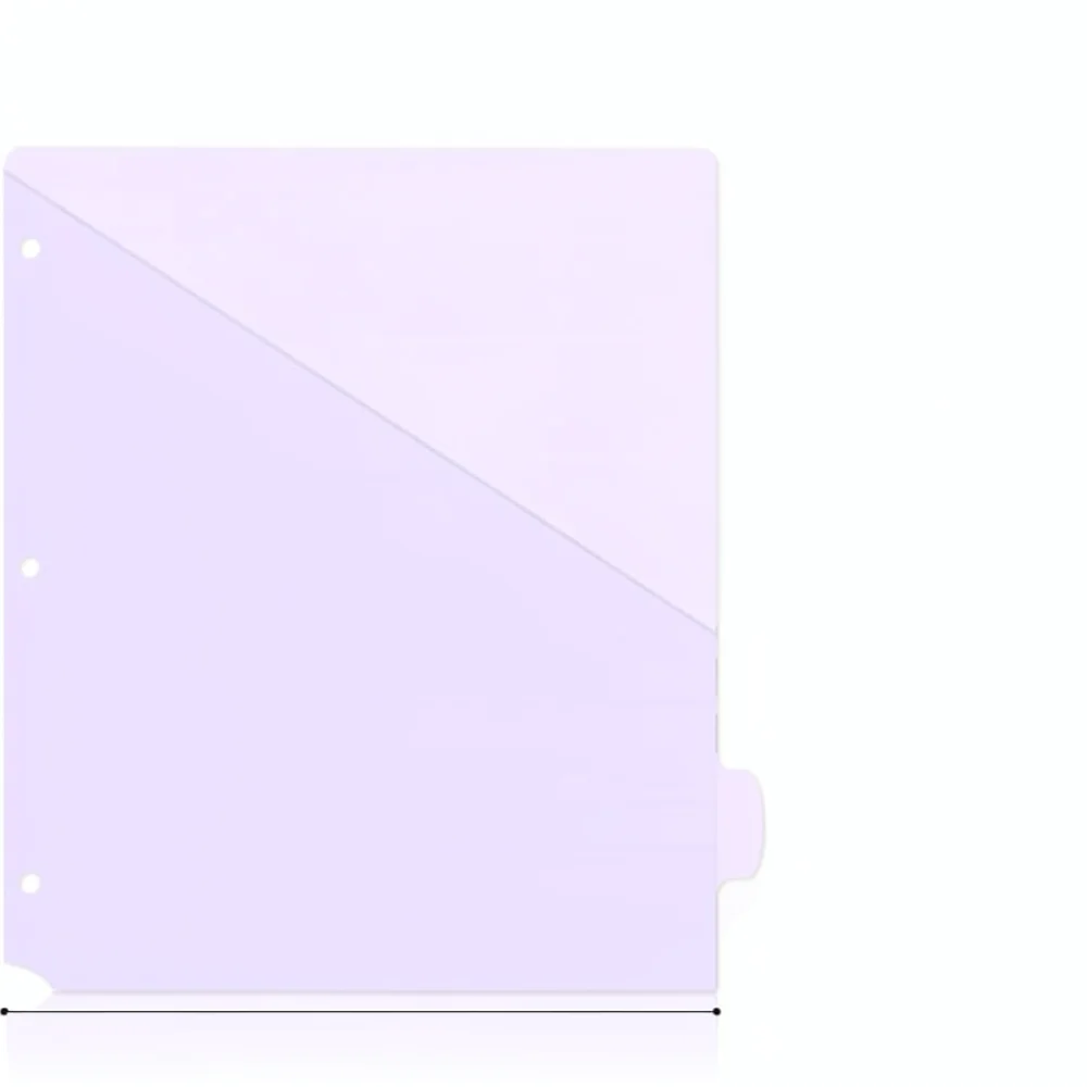Macaron PP Plastic A4 Binder Index Dividers Loose Leaf File Folder Organizer Document Protector Storage Accessories