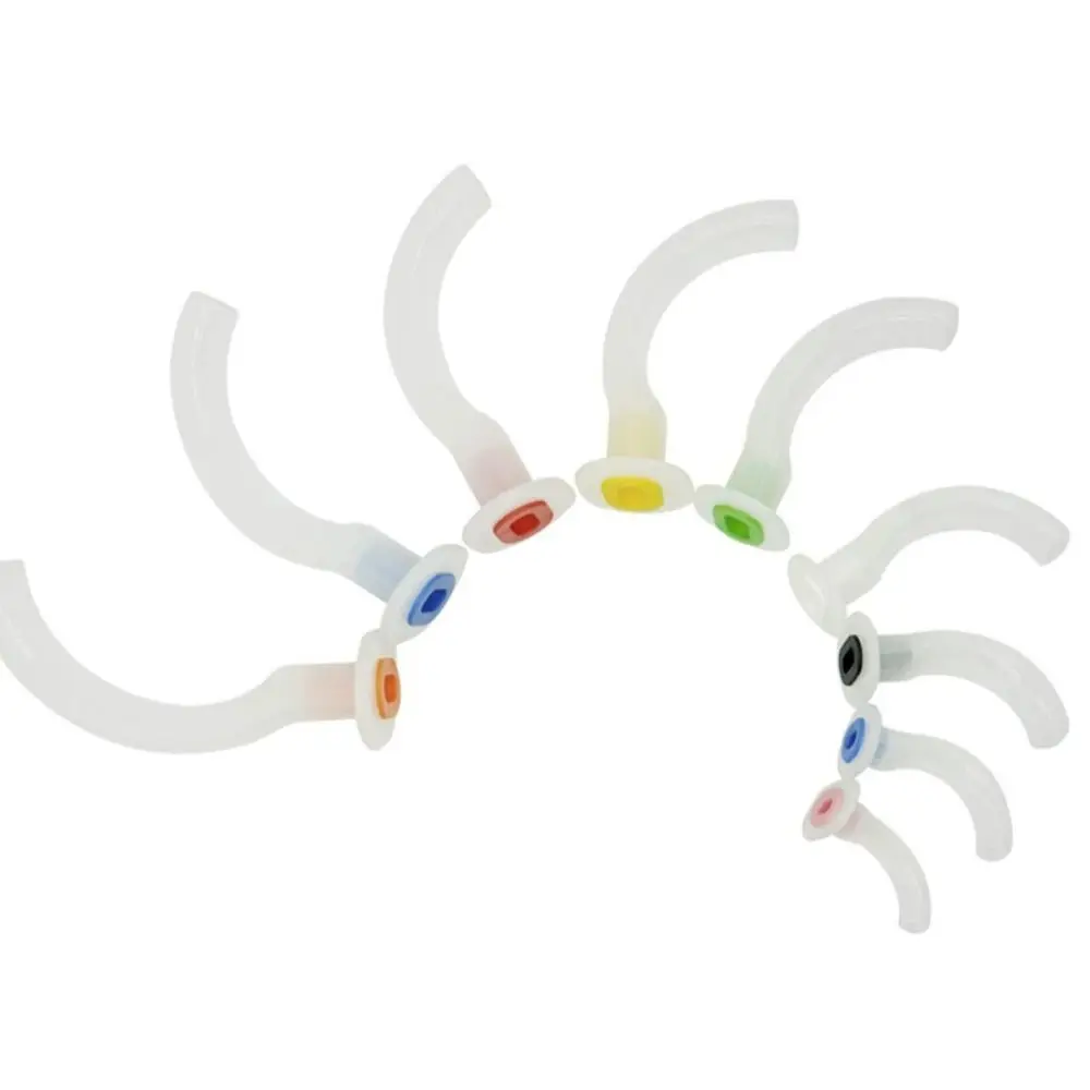 Oropharyngeal Airway Disposable Airway Tube Color Coded Smooth Edges Air Tube Guide Assistance Oral Air Way Mixed Airway Tube
