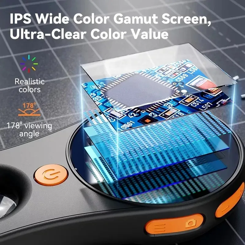 Mikroskop cyfrowy ręczny z powiększeniem 500X, lupa z oświetleniem do elektroniki, monet, biżuterii i naprawy zegarków.