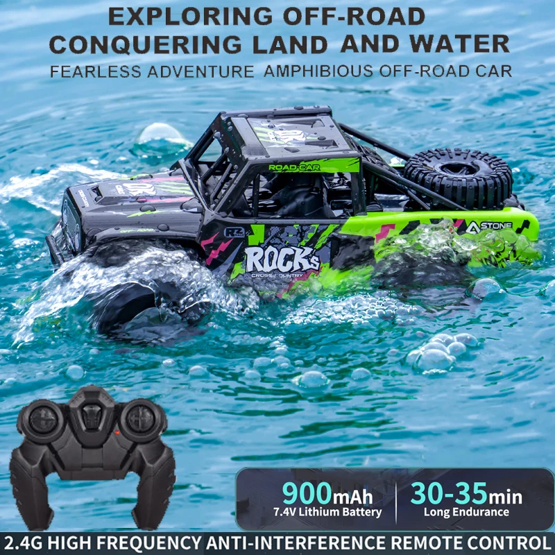 

JJRC Q191 RC Car 2.4G 4WD Waterproof Amphibious Climbing All-Terrain 360° Rotation Off-Road Vehicle Electric Toy Gift For Kids
