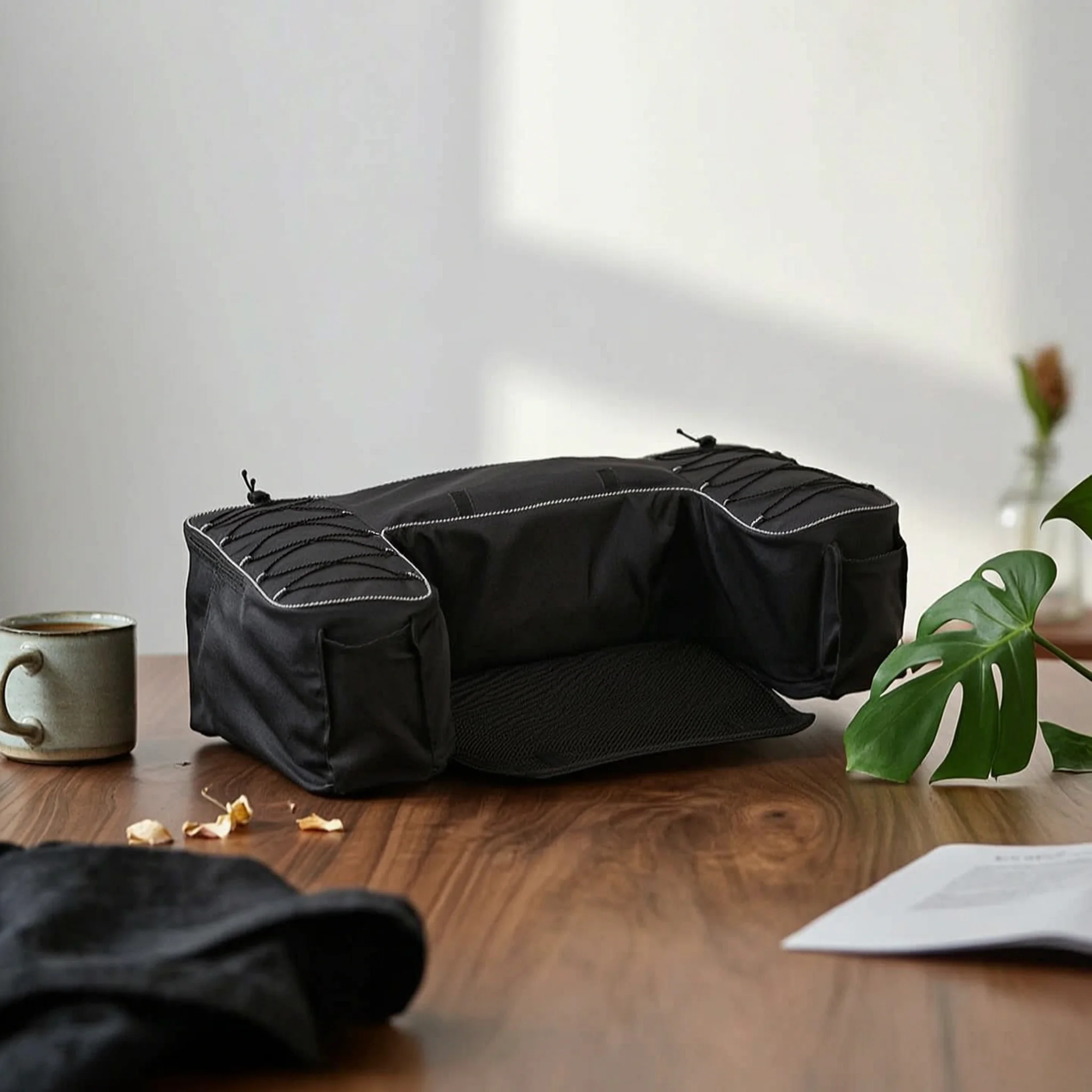 

Motorcycle Seat Storage Bag Reflective Waterproof Rear Seat Storage Bag Black Long-Lasting