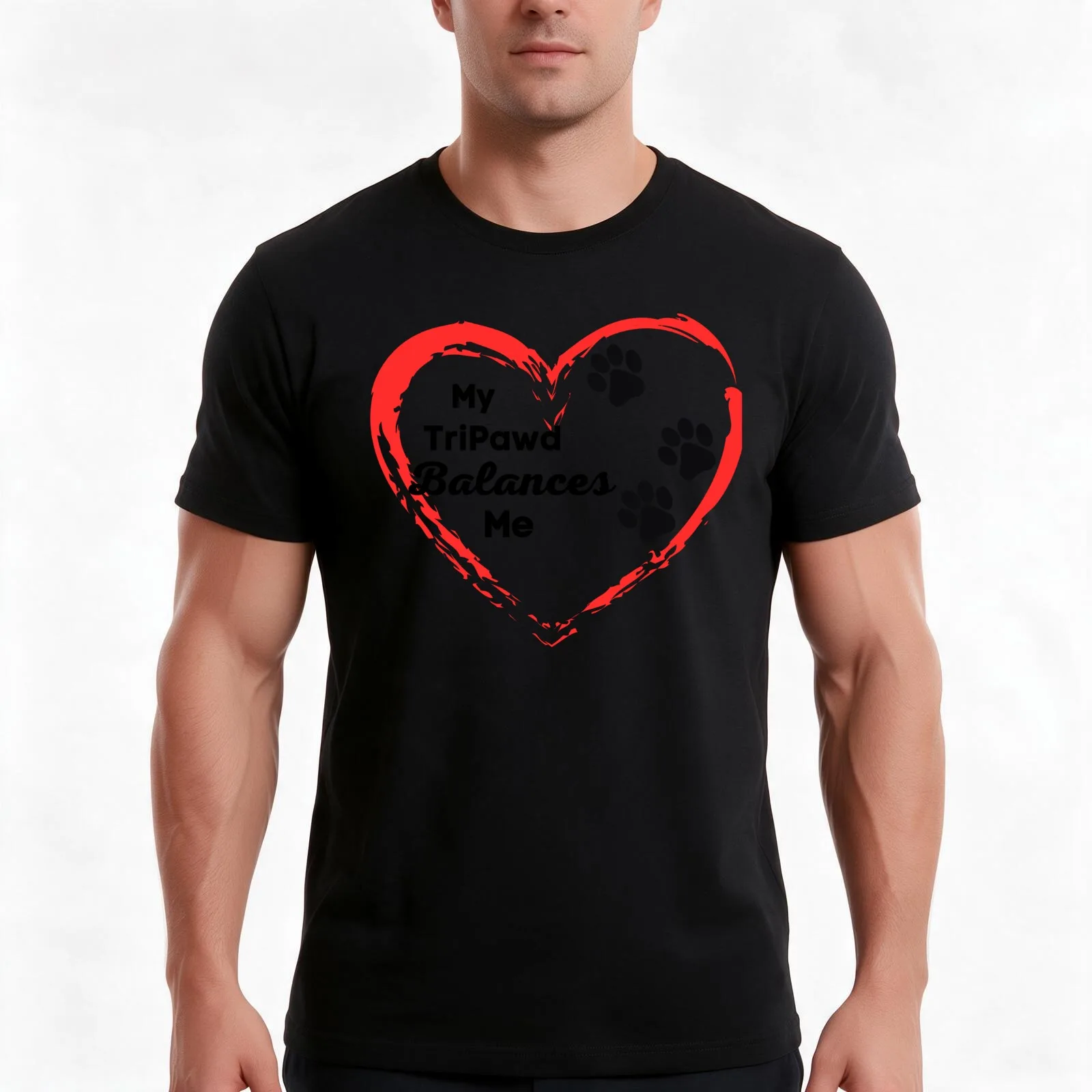 My TriPawd Balances Me T-Shirt Summer Casual Cotton Tee Oversized Streetwear Tops Vintage Graphic Print Unisex Men Women