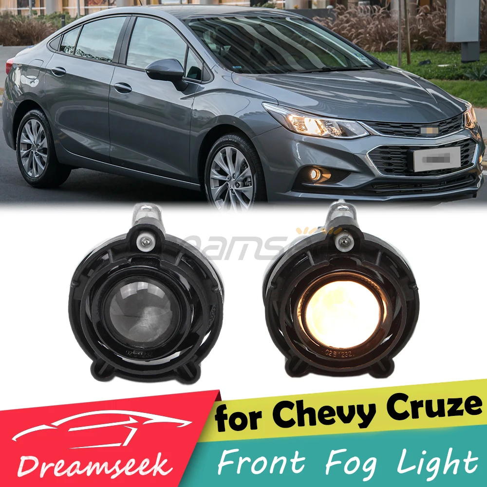 Front Fog Light For Chevrolet Chevy Cruze 2016 2017 2018 Foglight Halogen Driving Lamp Bumper Lights with Bulb Auto Accessories